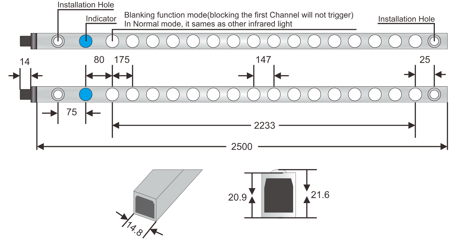 Infrared light curtain
