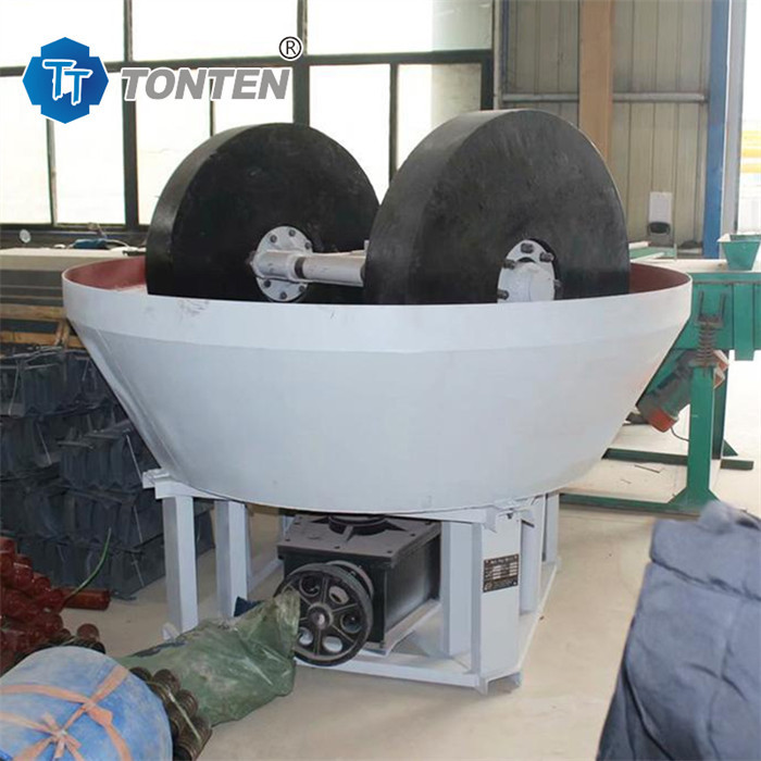 Wet Gold Wet Pan Mill Machine Double Wheel Pan Mill For Gold Selection