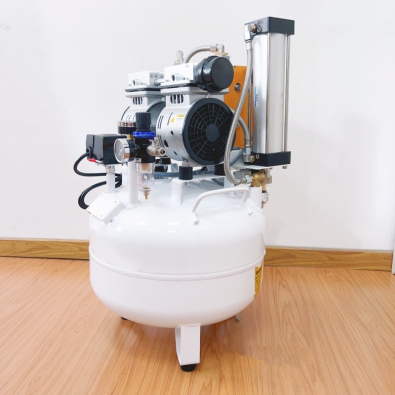Oil Free Dental Air Compressor With Dryer 32L Silent Vaccum Pump Compressor
