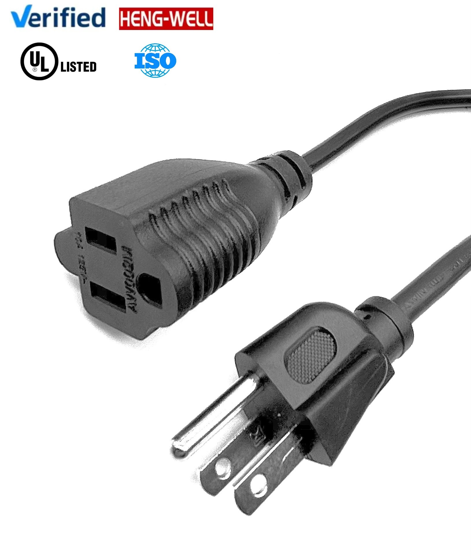 125V NEMA 5-15P American Power Cord Length 1.2M/1.5M/1.8M/2M/3M OEM