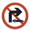 Traffic Prohibition Sign Non Vehicle Turn Sign Light Weight Aluminum Board For Sale