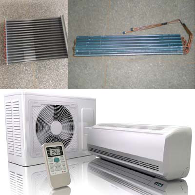Tube Fin Heat Exchanger For Heat Pump Seamless Plain Copper Tube