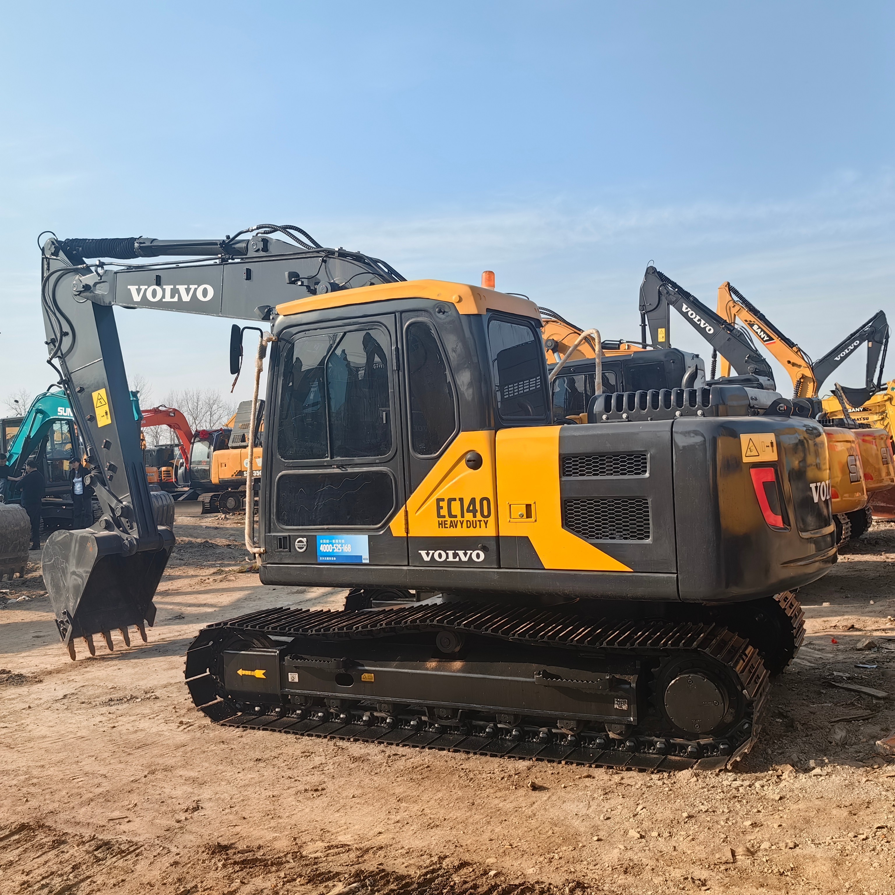 Original Import Used Excavator 14Ton Volvo Ec140 Machine Adopts Hydraulic Digger
