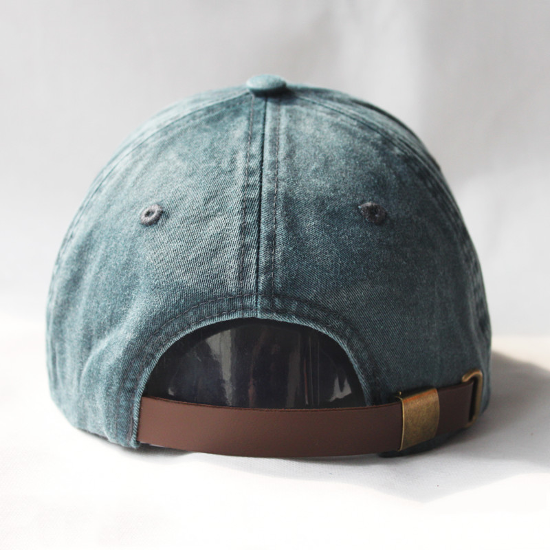 Plain Distressed 5 Panel Baseball Caps 56cm Unstructured Dad Hat