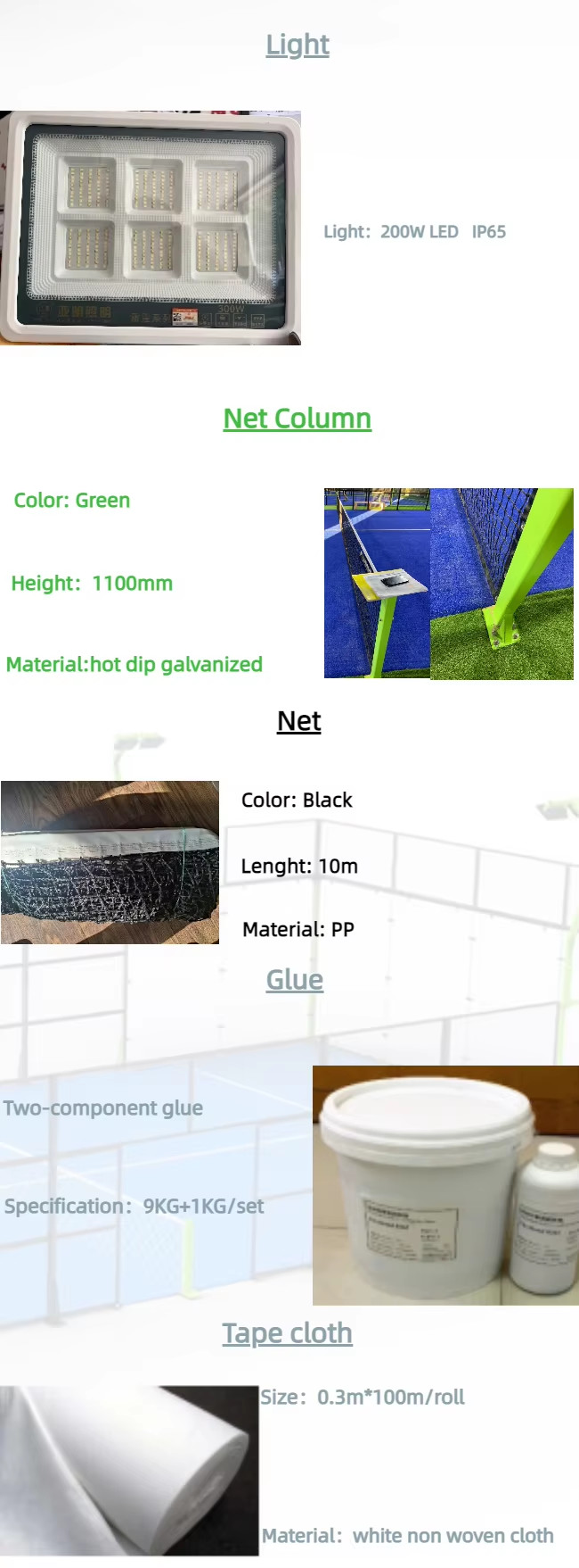 Padel Sports Padel Court Outdoor Equipment Panoramic Platform Tennis Court