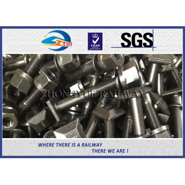 10.9 Grade Square Head Bolts For Railway Fastening System Black Oiled Colors