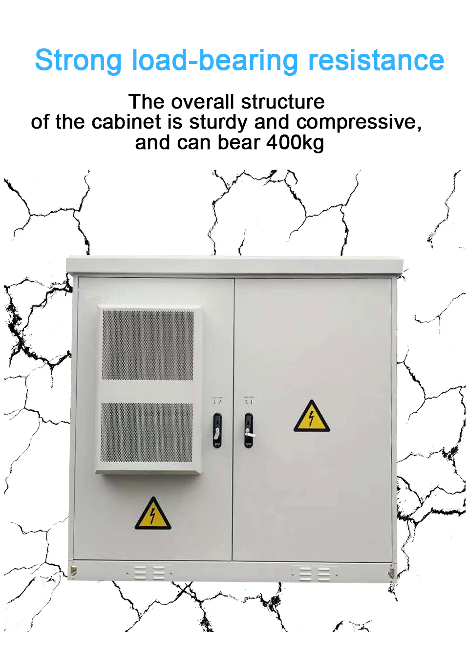 Two room communication outdoor cabinet Fiber Optic Distribution BoxIP55 Iron Sheet EMC RFI