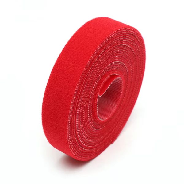 Self Adhesive Hook And Loop Strap Customized Back To Back Cable Tie Colorful