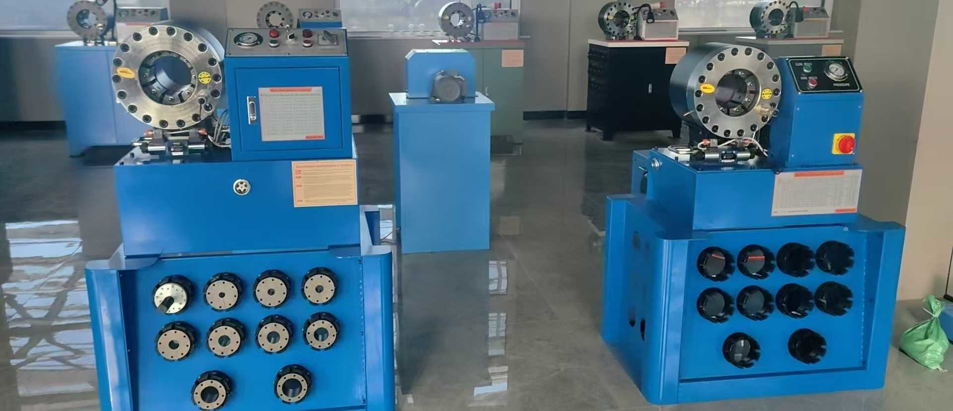 Stainless Steel Pipe Hose Crimping Machine P38 Braided Hose Crimper High Accuracy 1.5 And 2 Inch With Rack And Fast Change Mould Tools