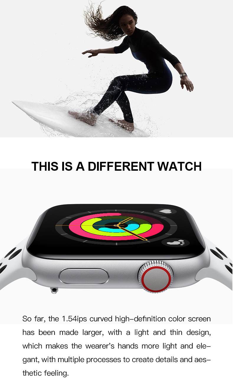 2020 Smart Watch T500 Strap Call Music Player 44MM For Apple IOS Android Phone PK IWO Watch SmartWatch Women Man FK88
