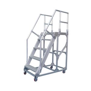 Movable Platform Step Ladders With Handrails Pulley Ladder