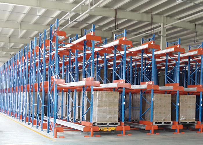 High Space Saving Steel Radio Shuttle Racking System Warehouse Storage