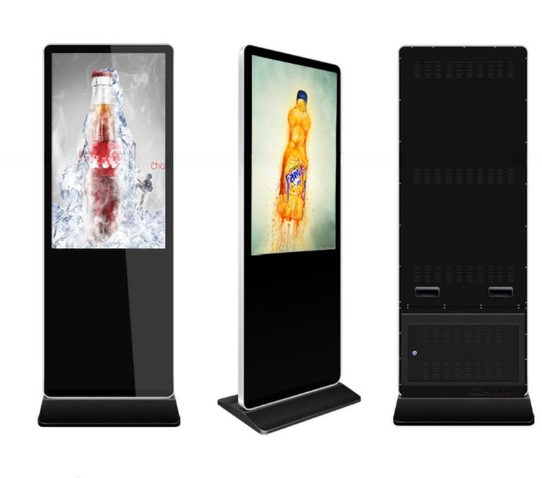 Free standing 55 inch interactive information multi touch screen advertising kiosk touchscreen monitor (Win10 or Android OS)
