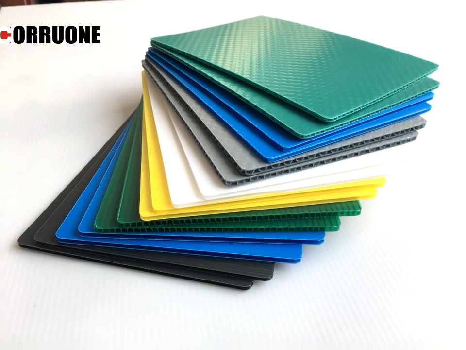 12mm High Strength PP Corrugated Sheet Polypropylene Corrugated Board Floor Protection