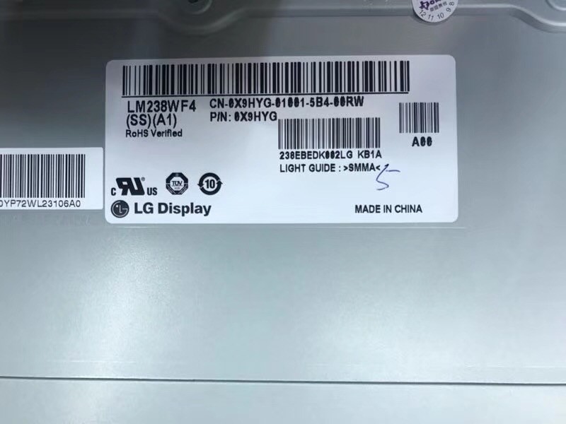 FHD 92PPI RGB 250cd/m2 Industrial Lcd Display LM238WF4-SSA1 23.8"