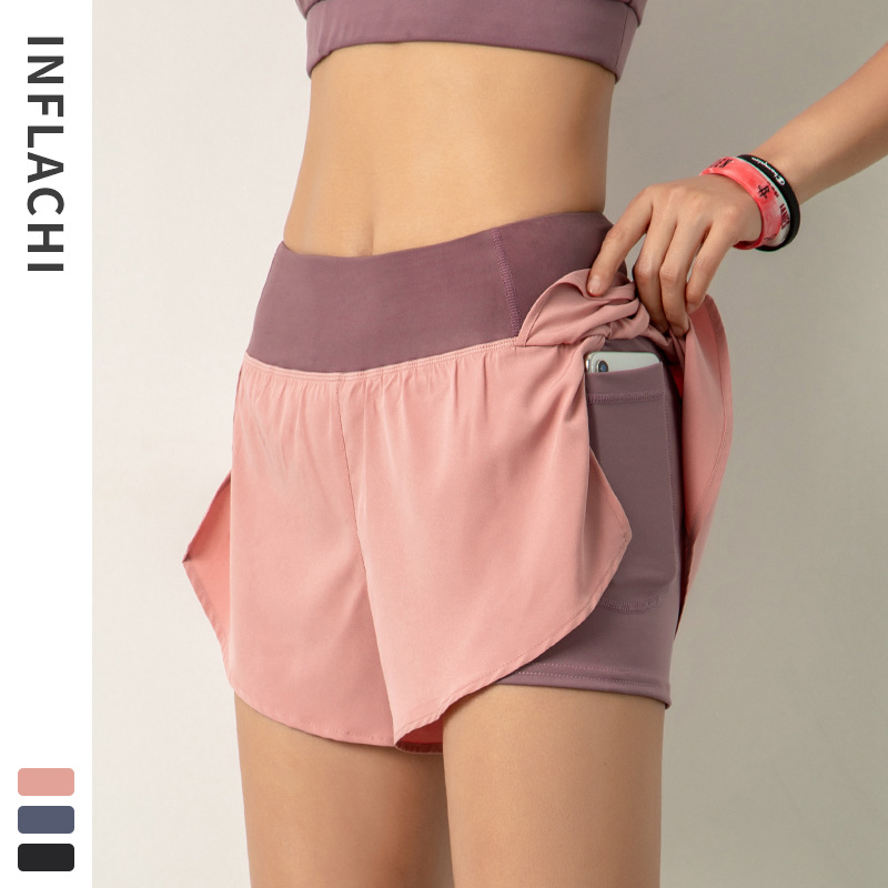 Special Hot Selling Polyester woven running sports 2 pcs wear Sports women woven Short