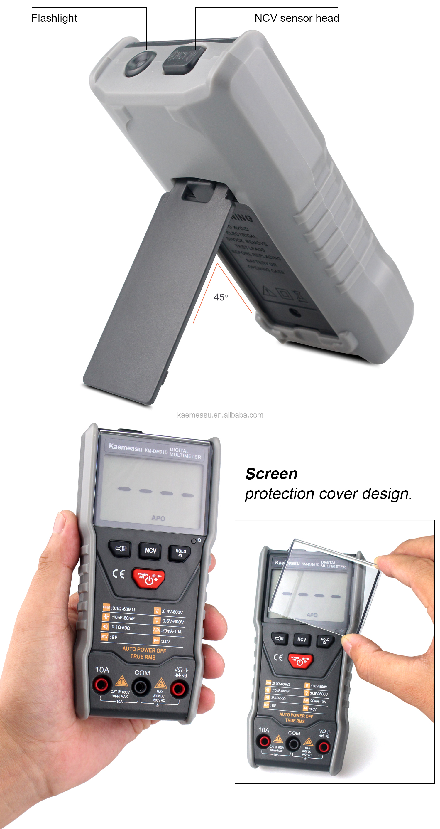 Auto-ranging Multimeters 3 5/6-digit DC/AC True-rms Digital Multimeter With Ncv Multimeter Tester