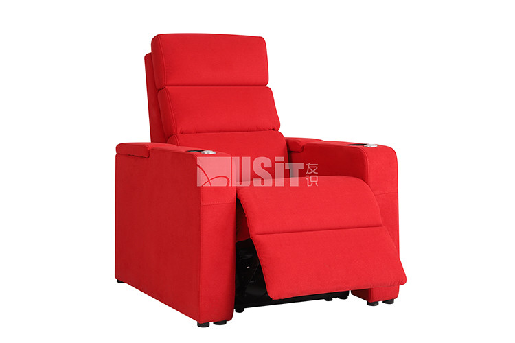 Luxury Theater Recliner Sofa 700MM Microfiber Cinema Recliner Seat