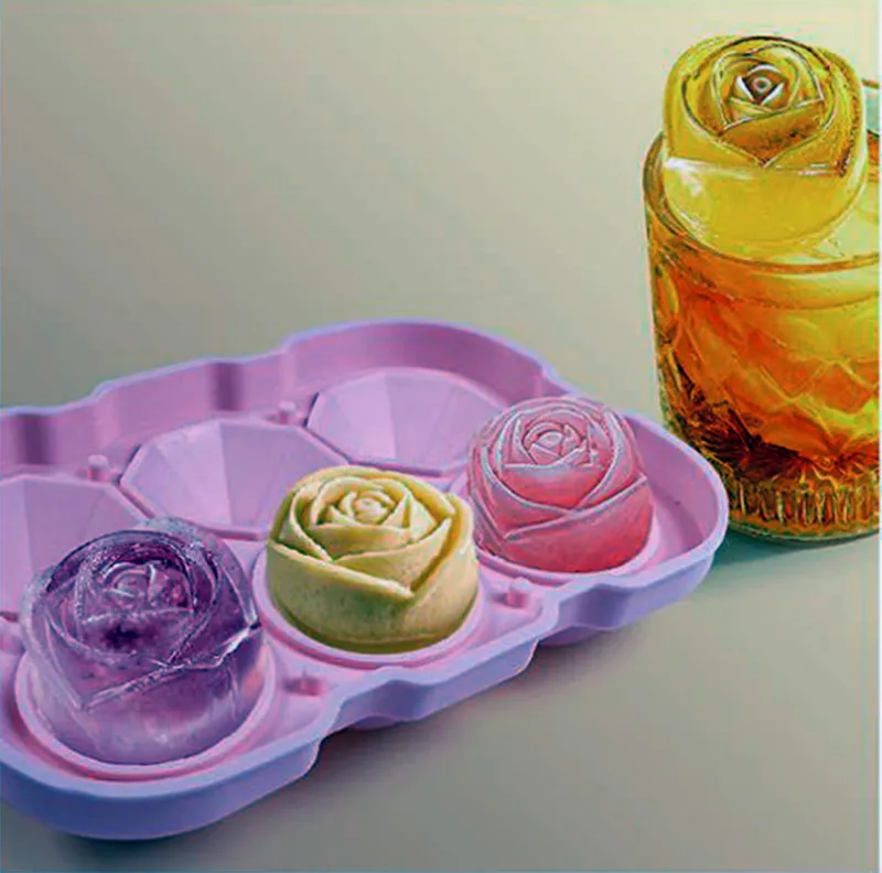 Easy Release Flexible Silicone Ice Cube Tray Molds