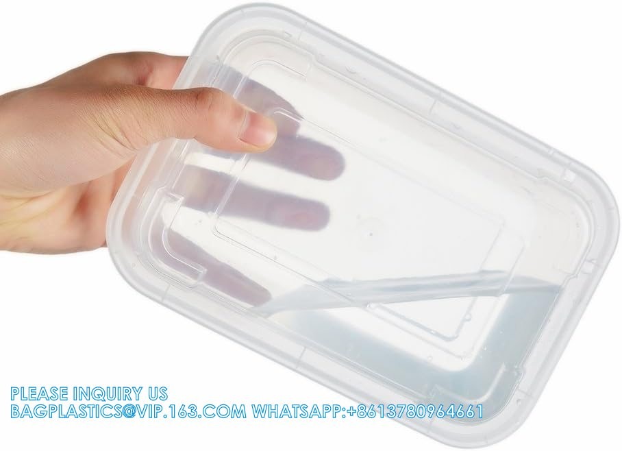 Compartment 24 OZ Meal Prep Plastic Food Storage Containers Reusable Lunch Bento Box With Lids Spill Proof