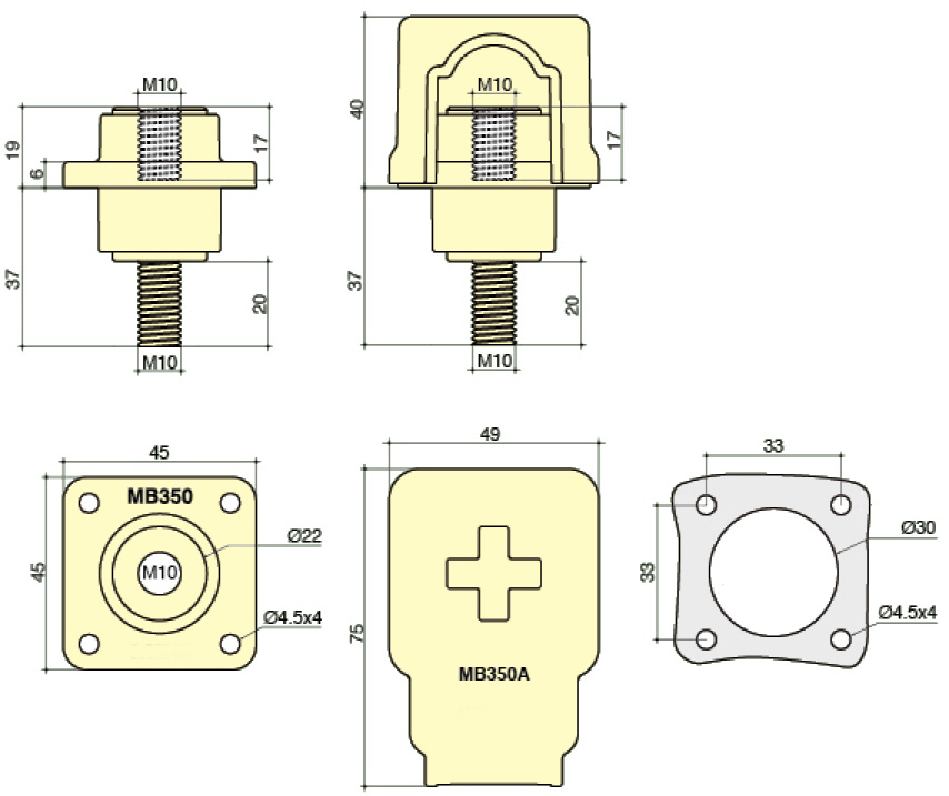 PowerSyntax Lithium Battery Connector High Current 350A Part No MB350SOO