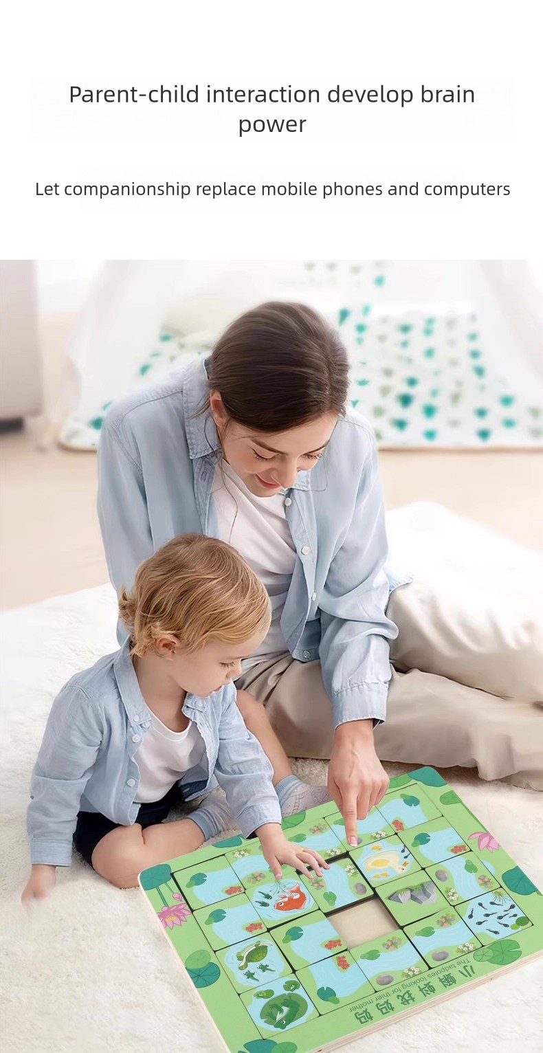 Puzzle Toys Finding Routes Kids Board Game Custom 3d Puzzle Board Wooden Toys Children Thinking Logic Training Toy