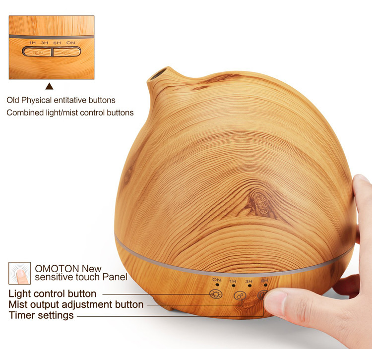 400ml Ultrasonic Wood Grain Aromatherapy Diffuser For Living Room
