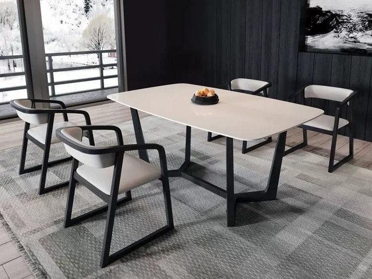 Scandinavian Oak Nordic Wooden Dining Chairs With Arm Home Antique 56x52x73cm