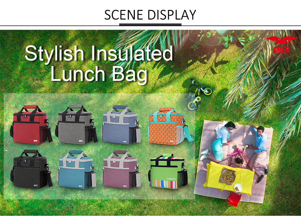 Water Resistant Thermal Cooler Lunch Bag For Travel