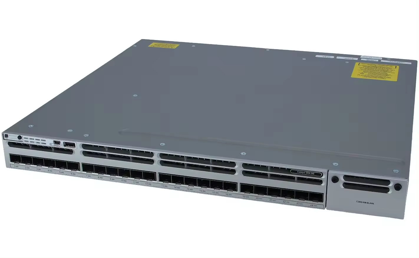 24 Gigabit SFP Ports Cisco WS-C3850-24S-E Managed L3 Switch Suitable for Workstation and Customizable