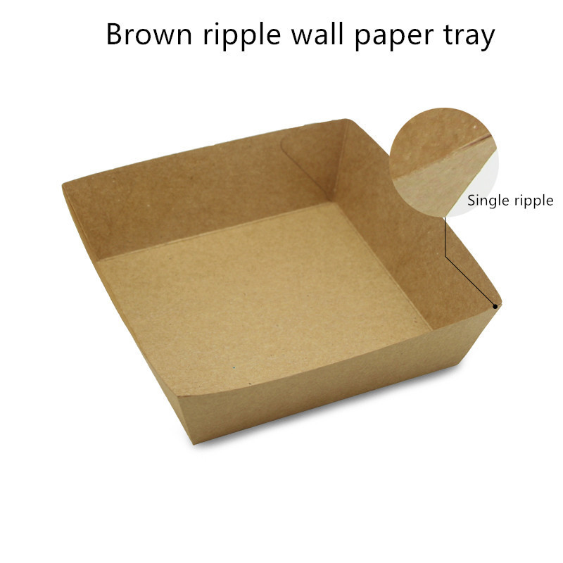 Flexo Printing Leakage Proof Paper Disposable Serving Tray