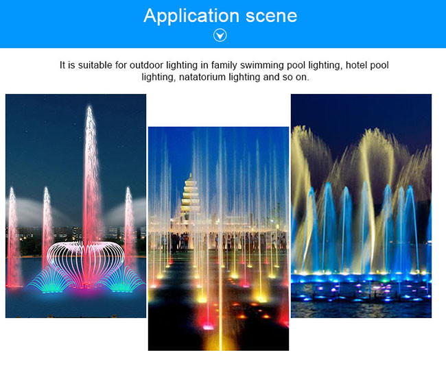 9W IP68 316L Stainless Steel Pool Lights, DMX512 RGB Control Led Water Fountain Lights