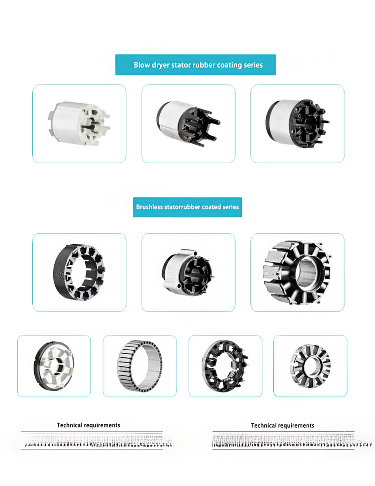 Temperature Resistant Motor Accessories for AC Washing Machines and Refrigerator Fans