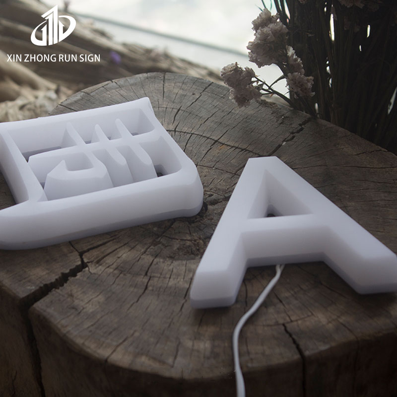 Led back light fillable letters acrylic letter beads