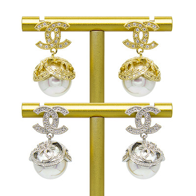 316 Stainless Steel Ear Piercing Jewellery 18mm Pearl Piercing Earrings