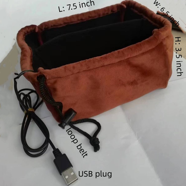 Folding Electric Heating Bag 5V Heated Lunch Bag cubic Shape