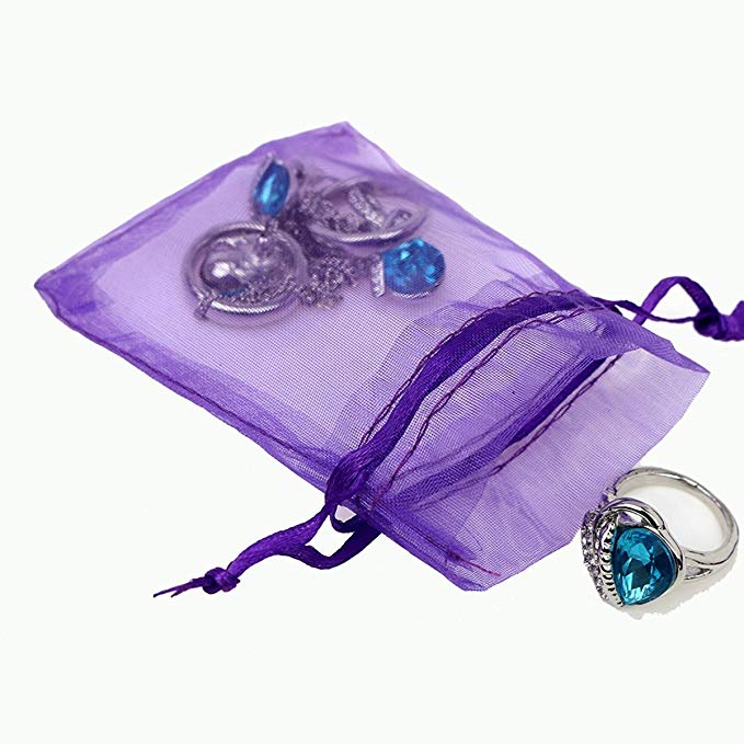 Organza Sheer Mini Mesh Drawstring Bags Beautiful Elegant With Ribbon Strip