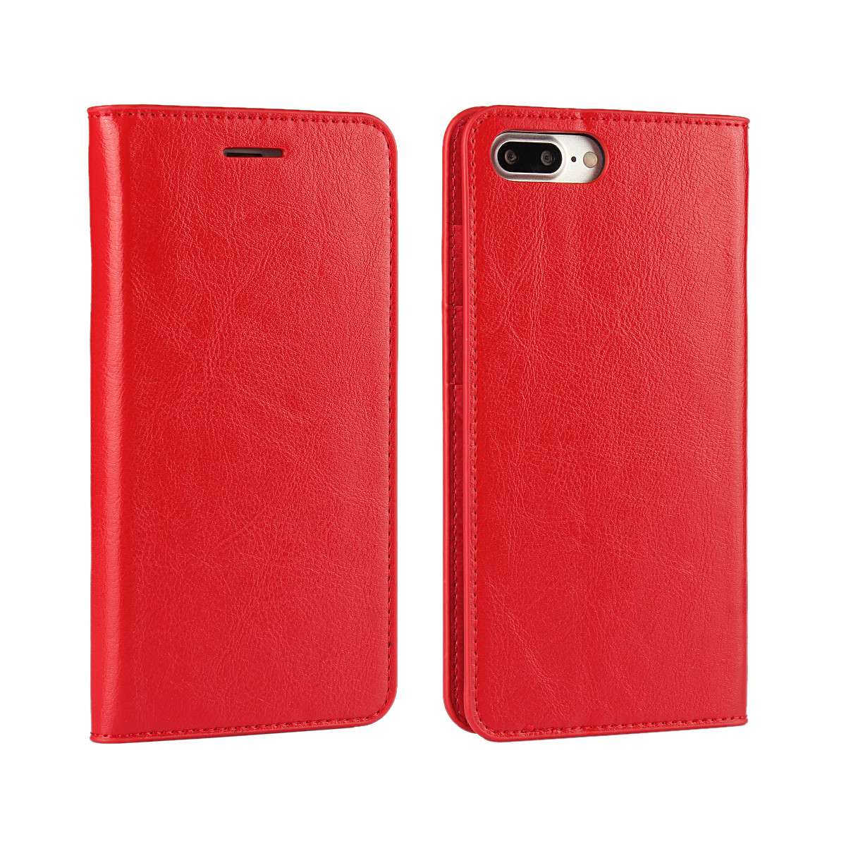iPhone 8 Case, Genuine Leather Wallet Case Folio Flip Cover for iPhone 5/6/7/8/X/XS/XS MAX/XR