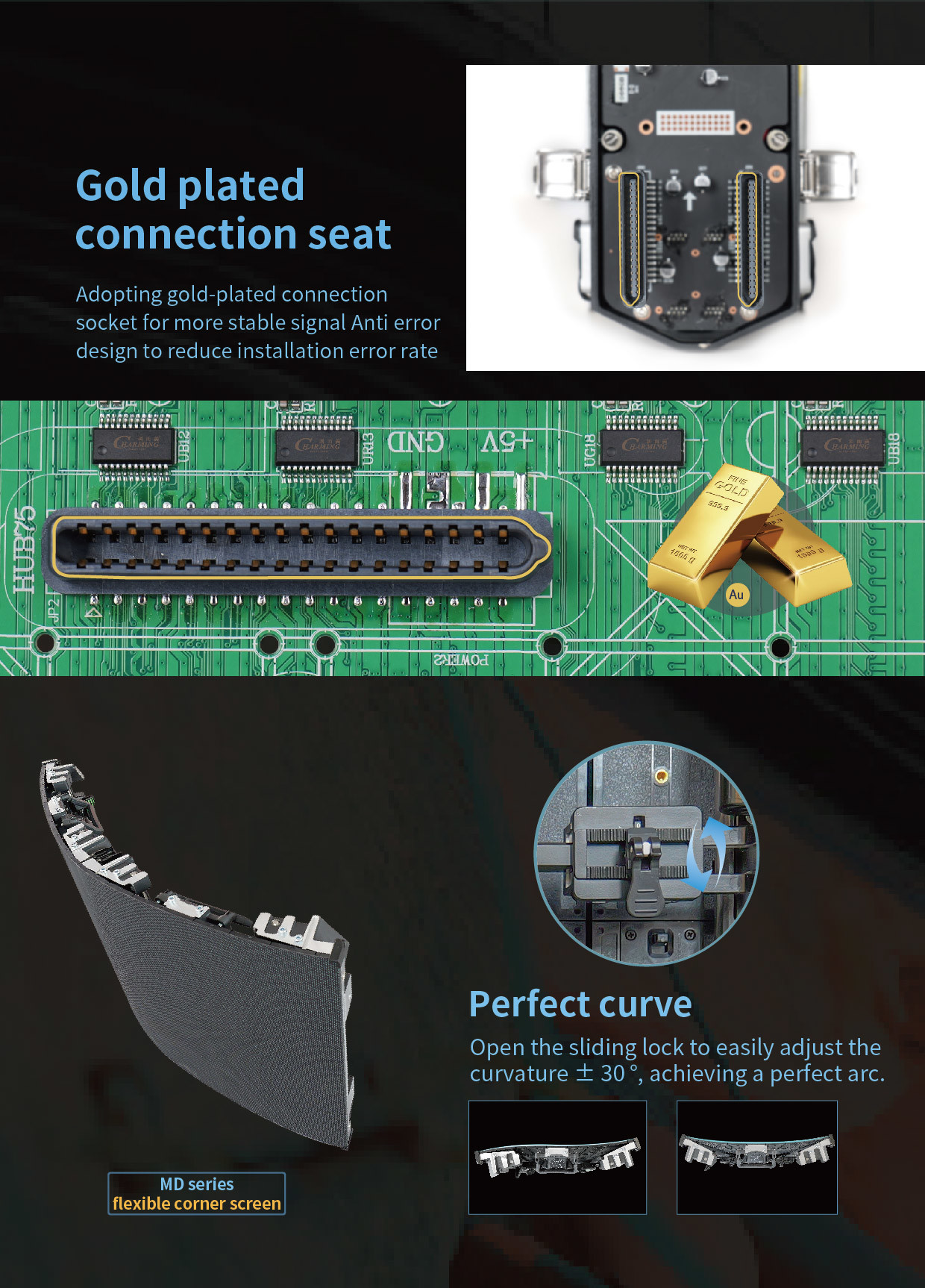 Super Thin Indoor Full Color LED Display High Resolution 2.98mmm MD Series Screen