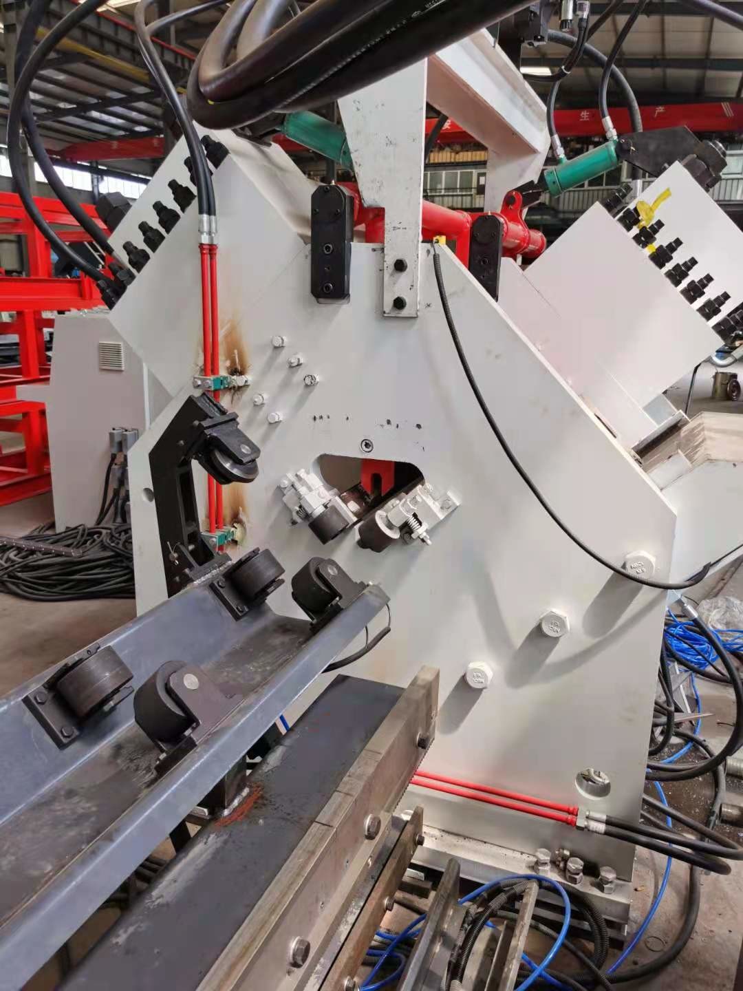CNC Angle Punching And Cutting Machine Line For Steel Tower Fabrication