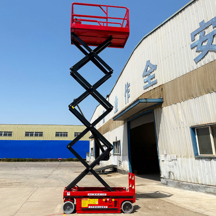 Battery Powered Aerial Work Platform with Drive Motor and 320kg Rated Loading Capacity