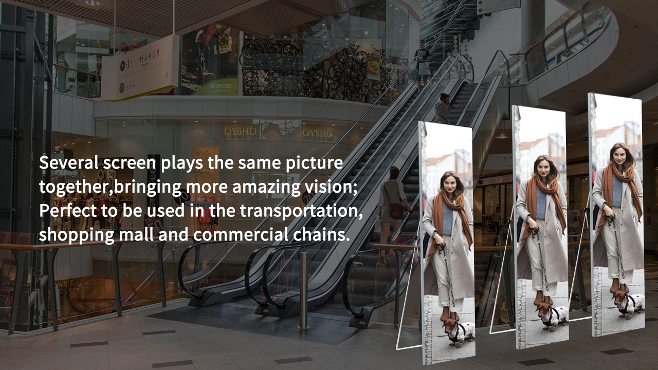 Portable Smart Advertising LED Poster Display HD Video Mirror LED Screen LED Display