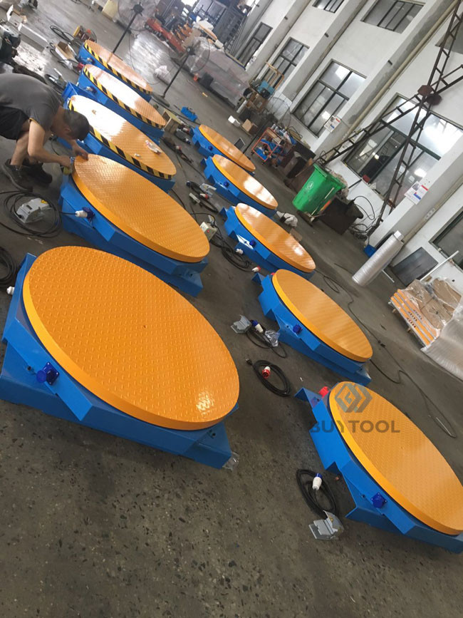 Semi Automatic Turntable Pallet Wrapper Machine With Scale 1220mm