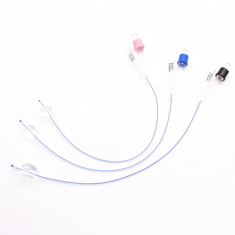 Medical Silicone Coated Foley Catheter Adult Urethral Catheter Tube in 1-Way 2-Way 3-Way Options