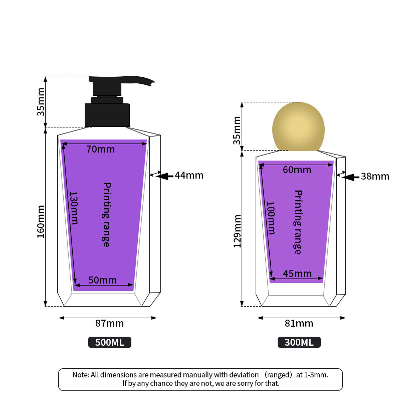500ml Plastic Screw Top Bottles PET Material Hot Stamping Surface
