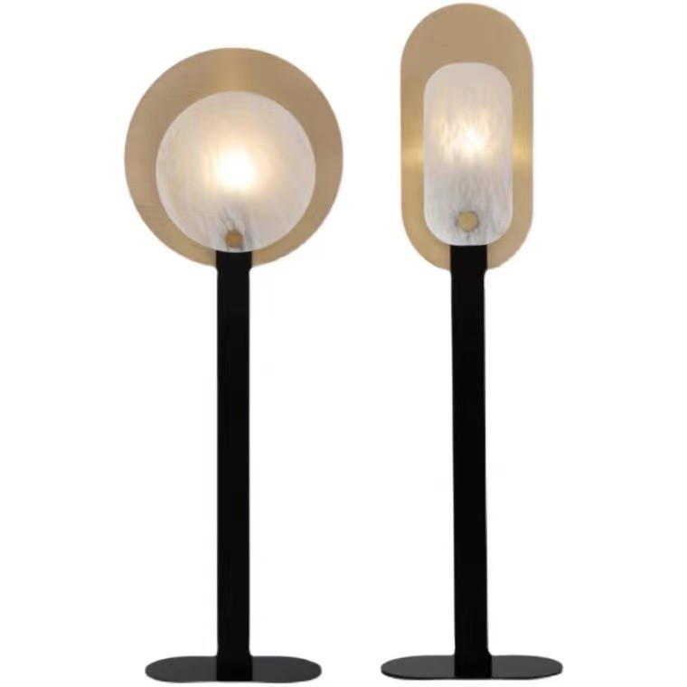 Creative Golden Office Reading Lamp Marble Shade Guzhen Led Table Lamp