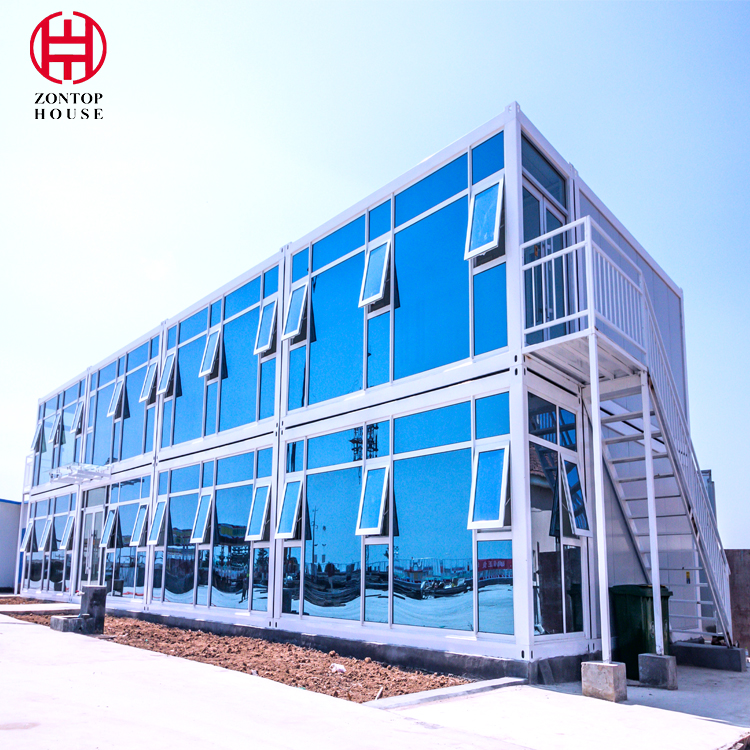 Zontop Modern Easy Assemble Resort 2 Room Prefabricated Steel Modular Container Prefab Houses Homes