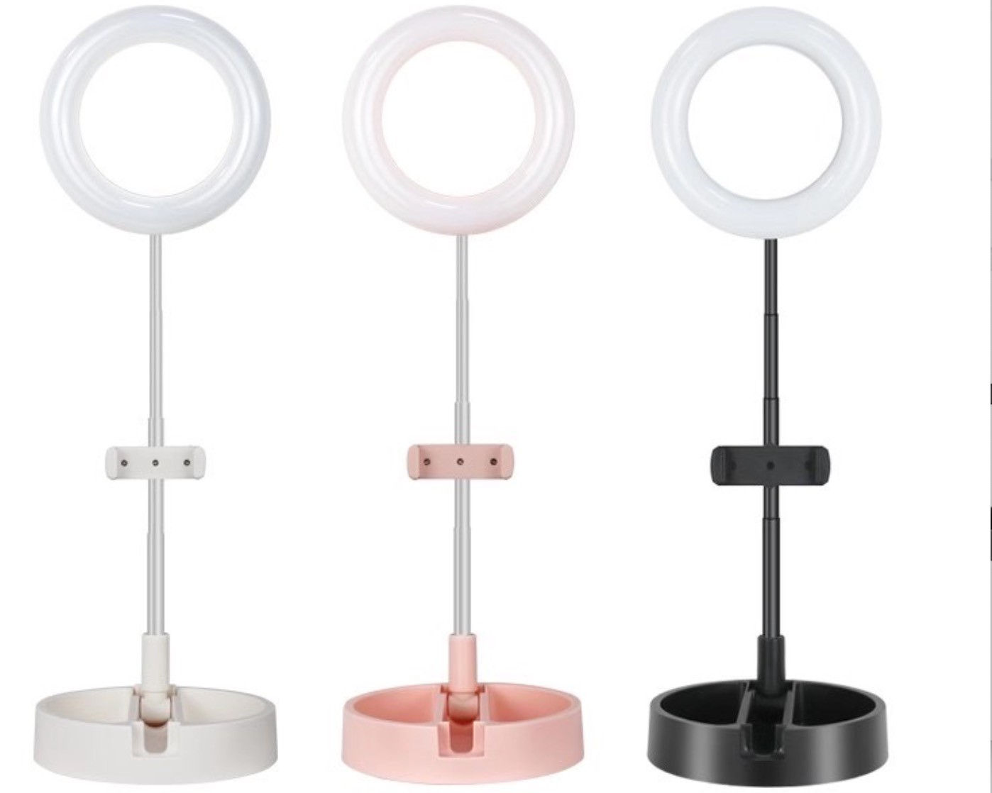 12W Desktop Ring Light With Phone Holder