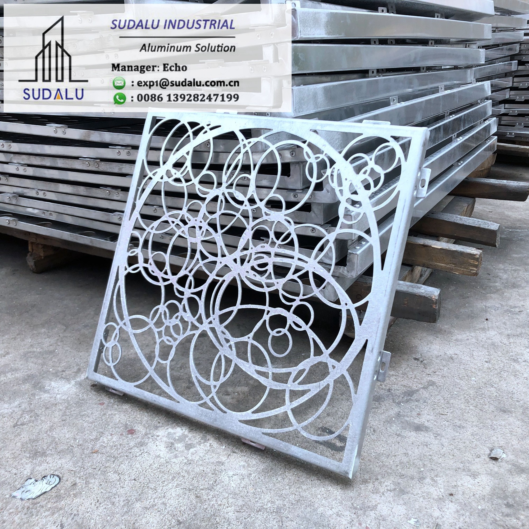 SUDALU Aluminum Perforated Decorative Panel Customized Pattern Aluminum Laser Cutting Panel