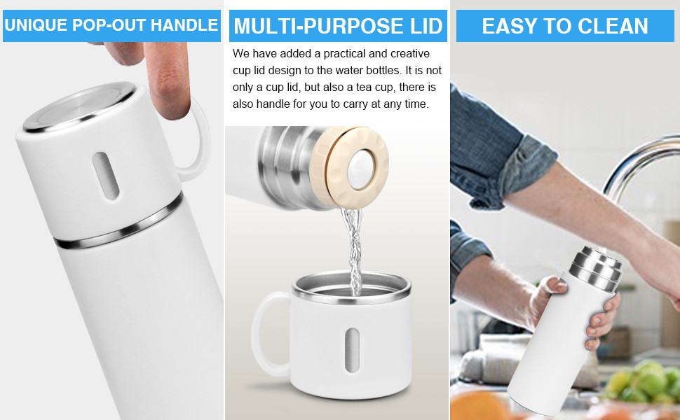 Stainless Steel Vacuum Flask Thermal Flask Bottle 14.2oz 420ml